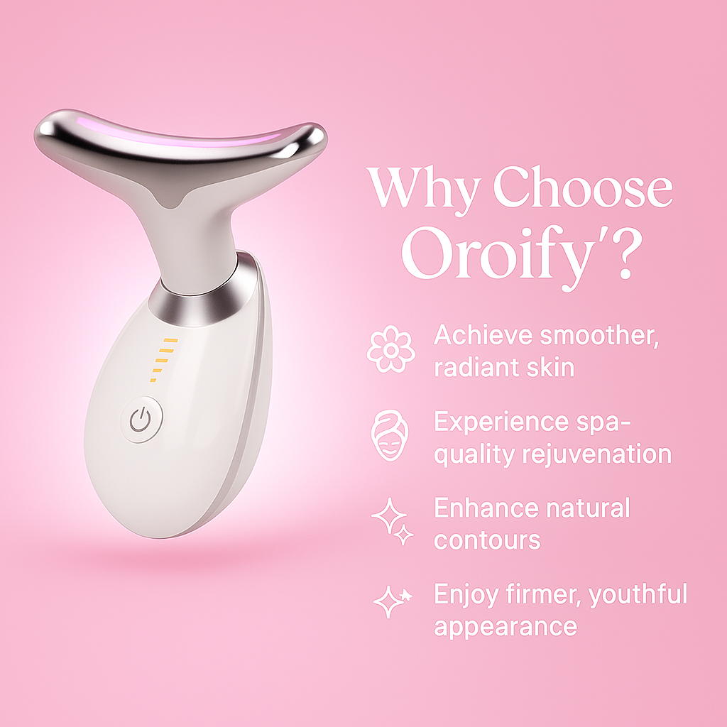 Oroify™ Youthful Glow 7-Color Face & Neck Massager | Anti-Aging, Acne & Wrinkle Therapy