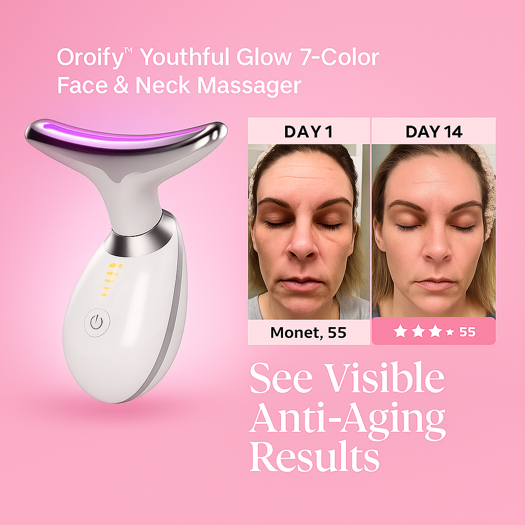 Oroify™ Youthful Glow 7-Color Face & Neck Massager | Anti-Aging, Acne & Wrinkle Therapy